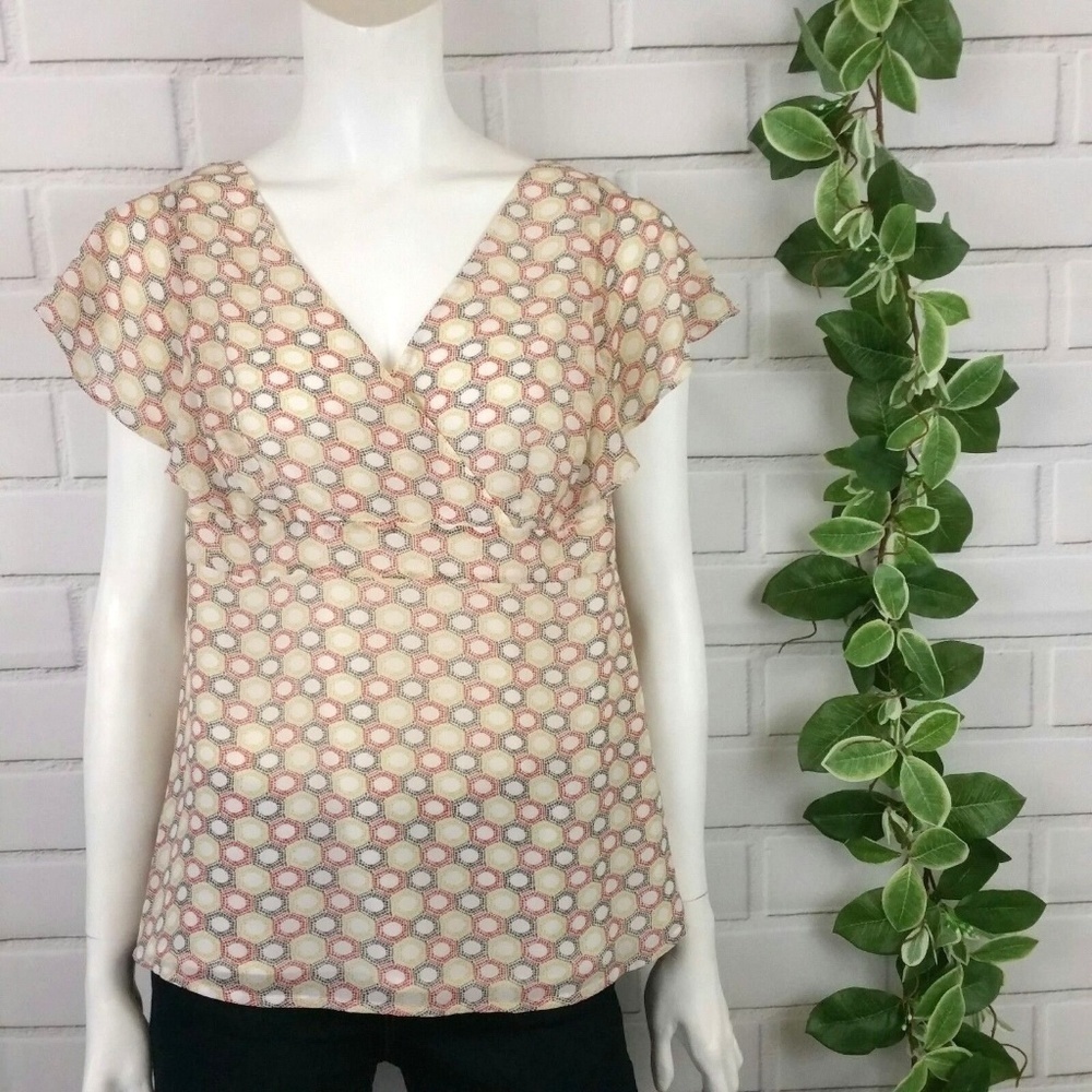 Ann Taylor LOFT Size 4 Blouse Top Flutter
